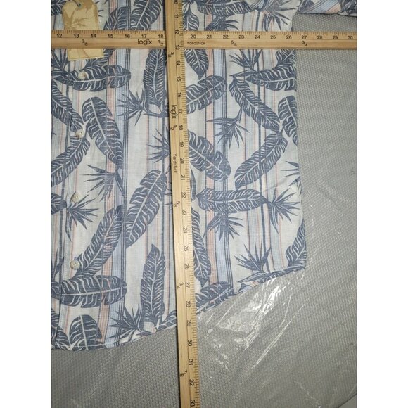 Caribbean Mens Shirt Size XL Long Sleeve Button Up White Linen Blend. NWT 37 - Picture 9 of 11